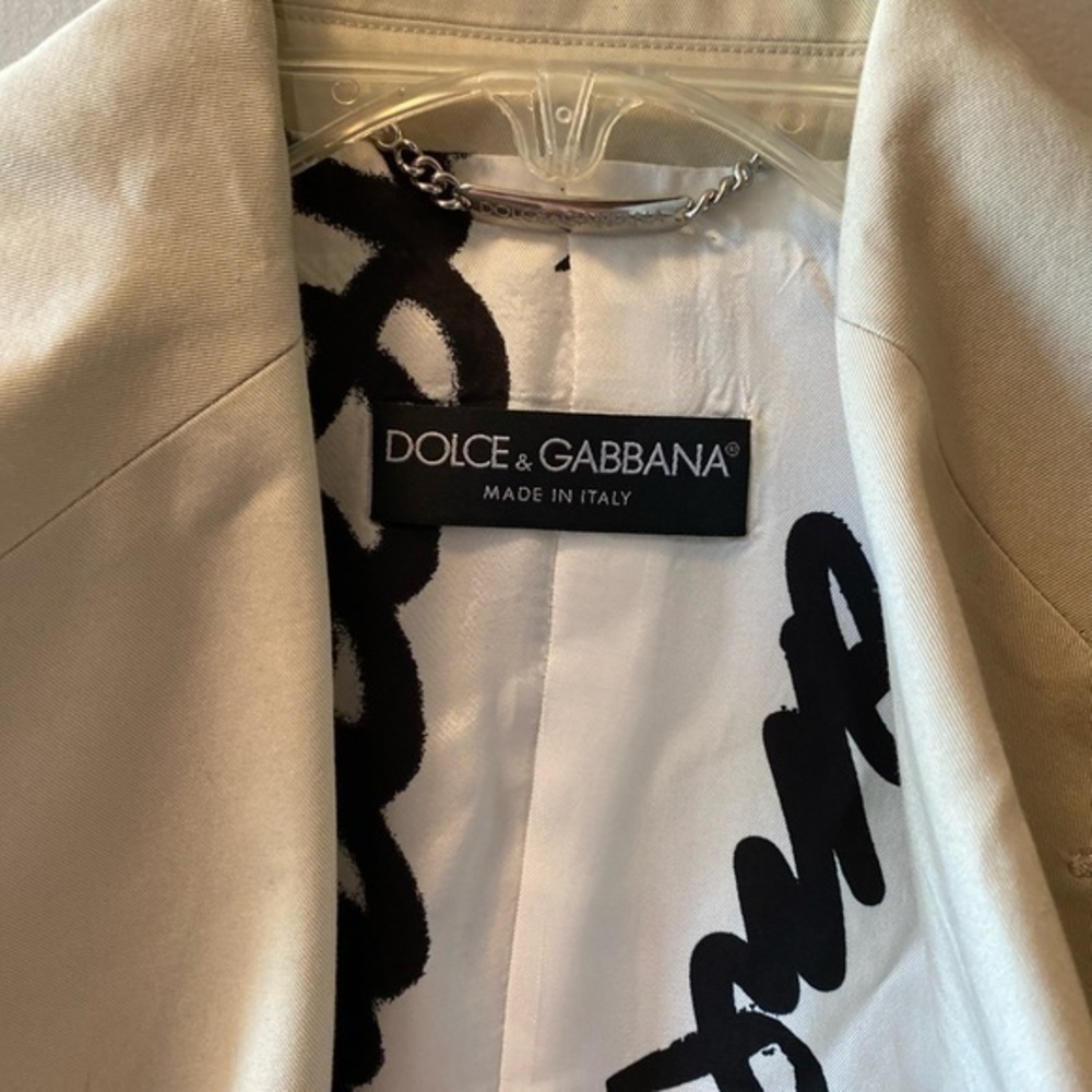 DOLCE & GABBANA Cream Suit Set Cotton Y2K - Picture 5 of 16
